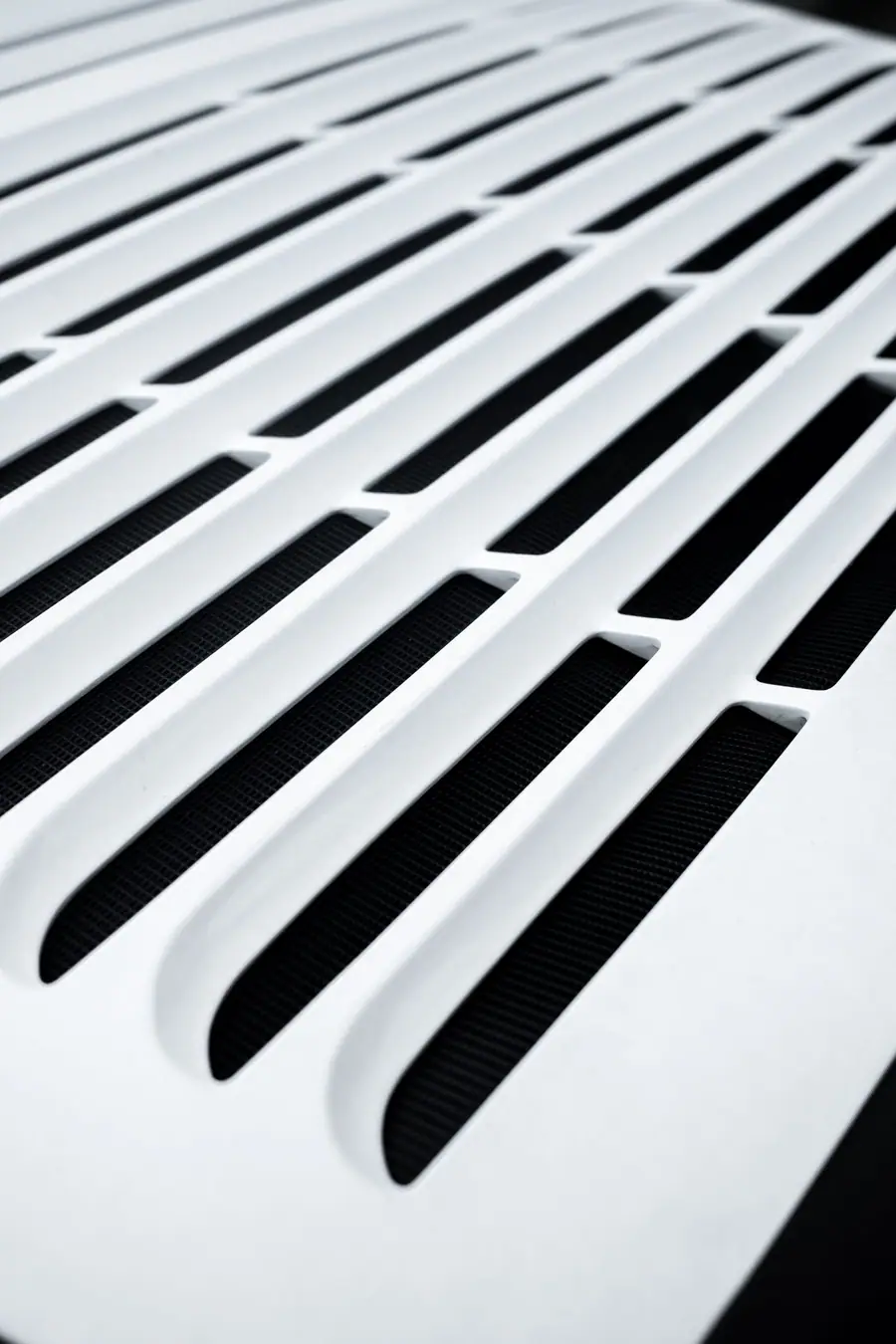 White air grille, close up